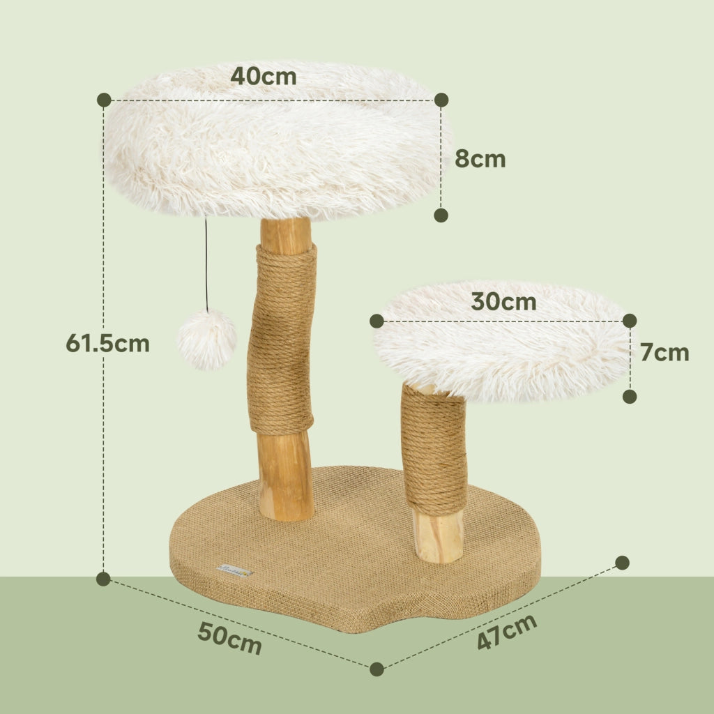 ALBERO RASCHIATOIO 50x47x61,5 cm Legno Bianco