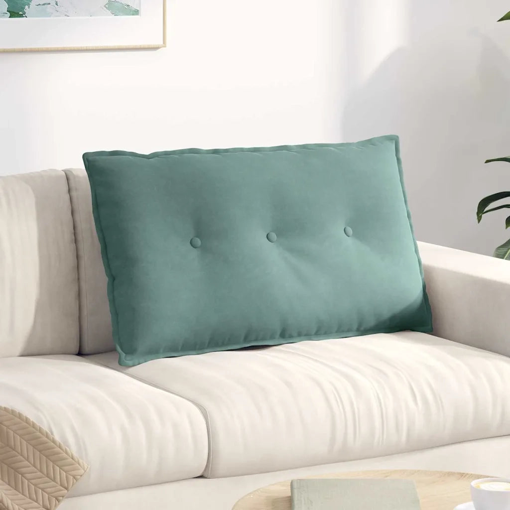 Cuscino per Schiena Verde Mare 80 x 50 cm Tessuto in Cords 42014728