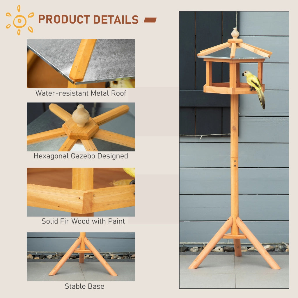 Casetta per uccelli con supporto ¨C Minimal ¨C giallo in legno 40x40x113 cm