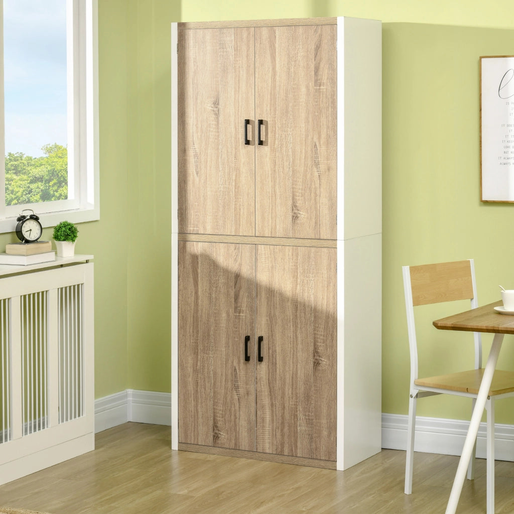 Armadio Cucina con 4 Porte e Ripiani Regolabili ¨C Minimal ¨C Legno MDF 80x40x182 cm