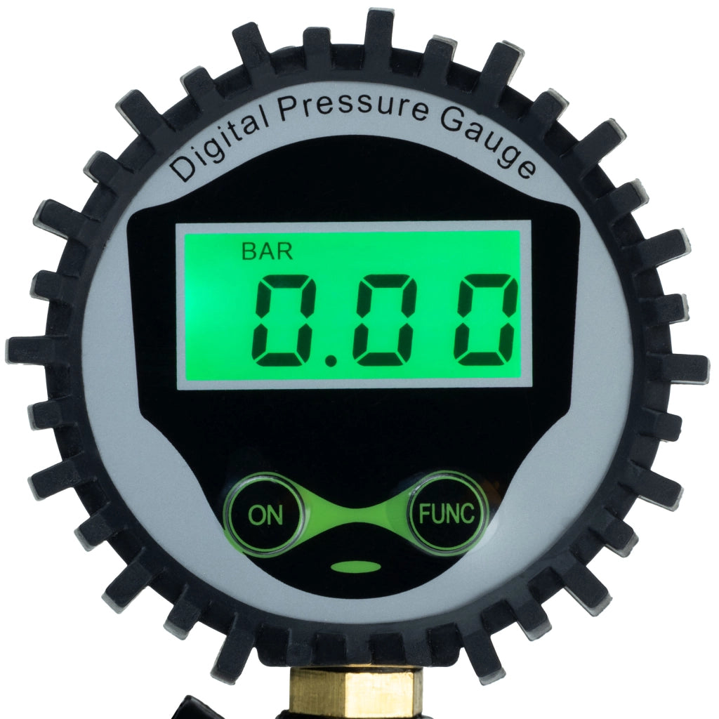 Pistola Pneumatica Professionale con Manometro LCD – Pressione 0-255 PSI | Alluminio, Acciaio Inox, Ottone
