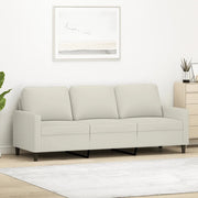 Divano a 3 Posti-Sofa 3 Posti Crema 180 cm in Velluto 204194