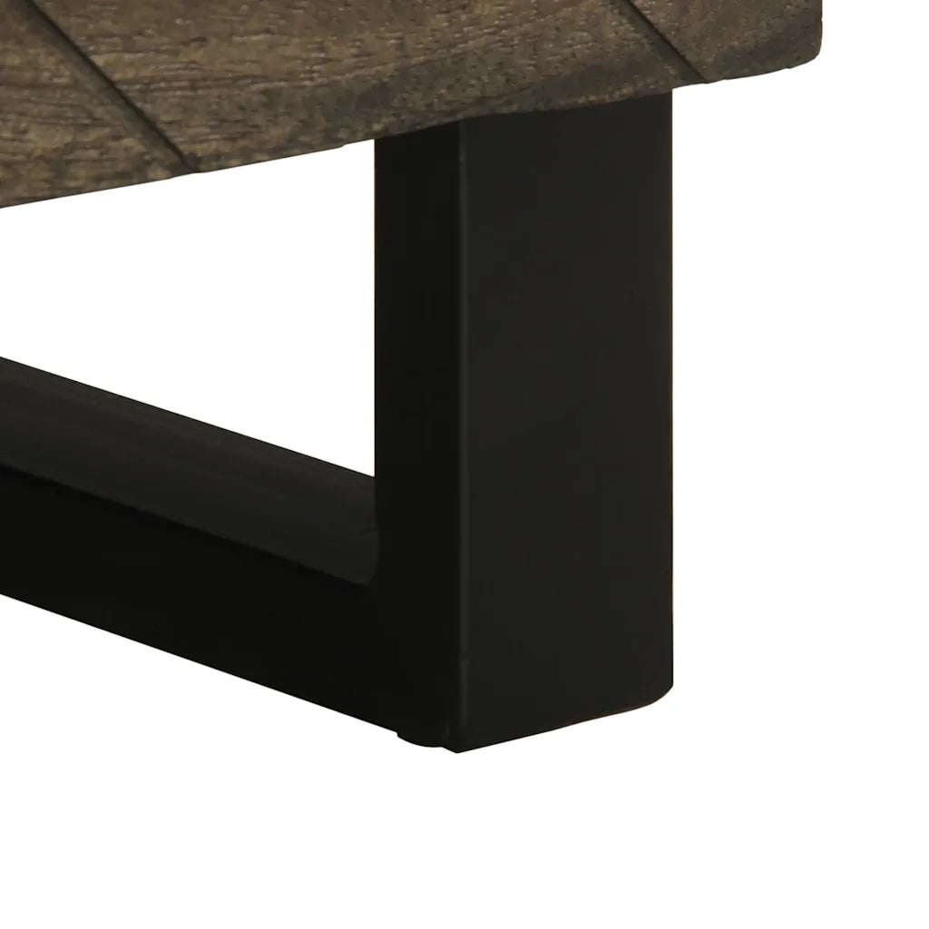 Comodini 2pz Neri 40x33x46 cm in Legno Massello di Mango 4017683