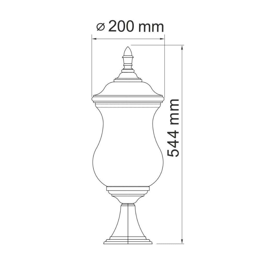 Lampada da esterno LED bassa nera 3000K Marsylia Polux