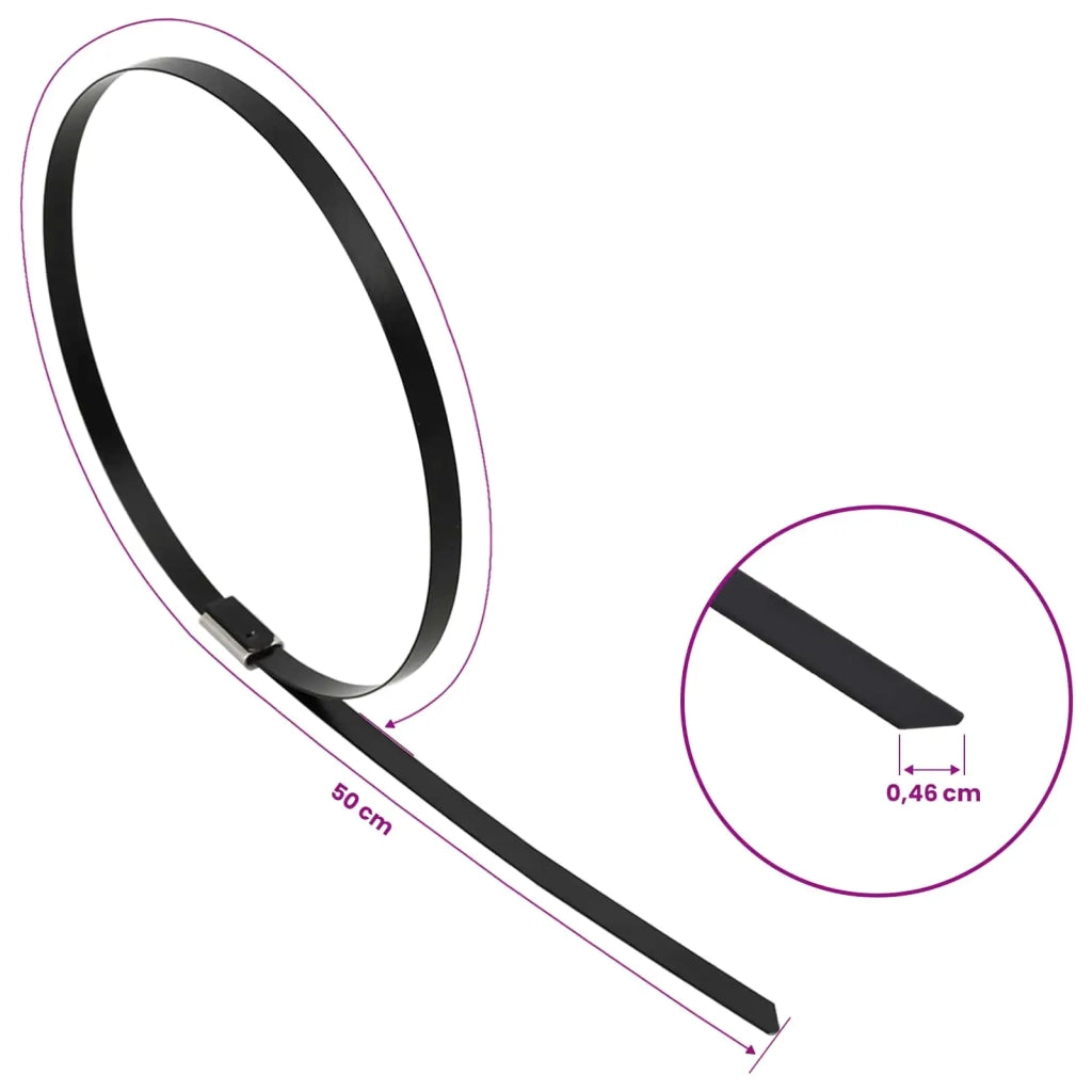 Fascetta per Cavi 12 pz 4,6 x 500 mm Nero 42029324