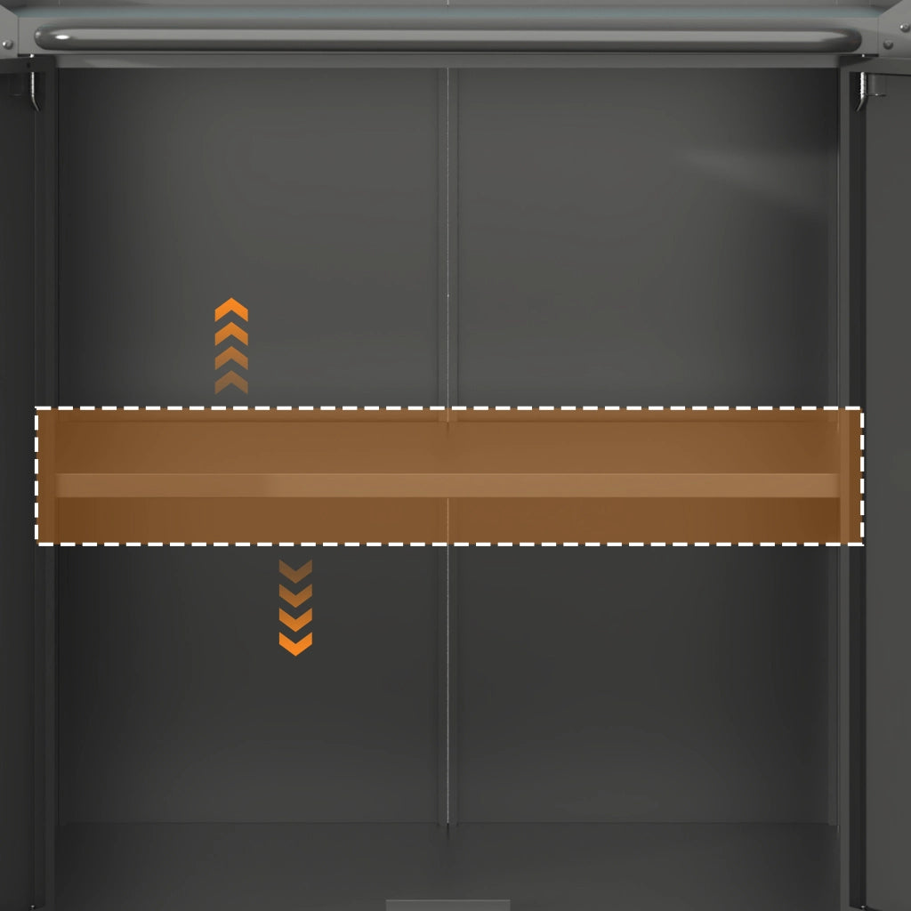 Armadio per Garage in Metallo con Ruote ¨C Zephmum ¨C 75x42x88 cm