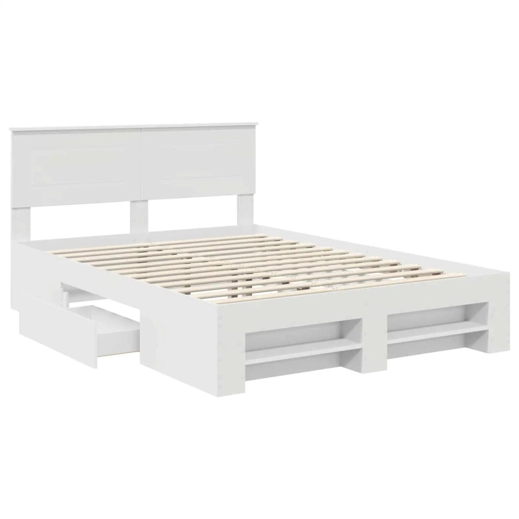 Struttura del letto Bianco 140 x 200 cm Legno multistrato 3408753