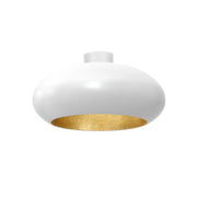 Plafoniera ovale bianca interno oro Compo E27 15W Luminex
