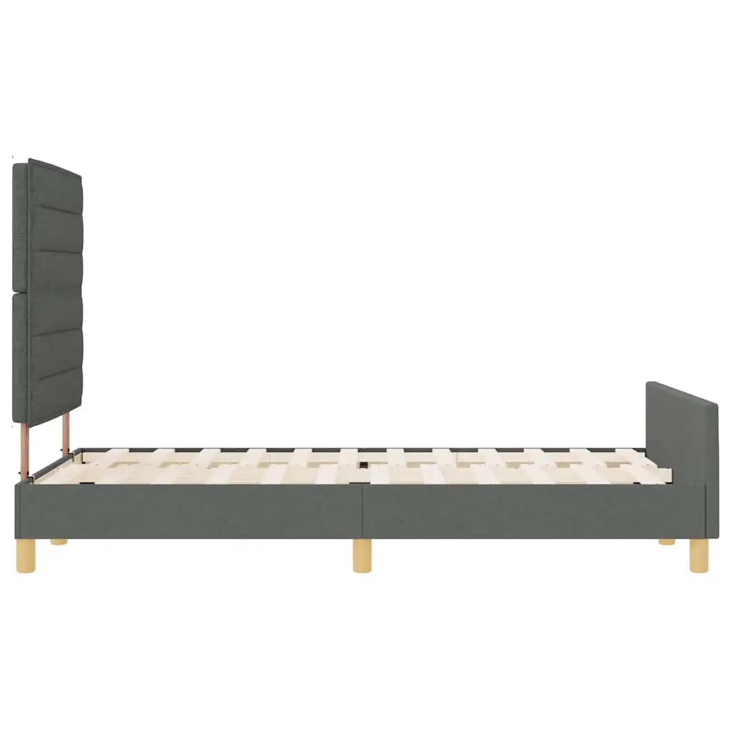 Struttura del letto-Giroletto Grigio scuro 120 x 190 cm Tessuto 367000