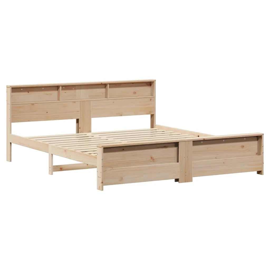 Struttura del letto-Giroletto Marrone 200 x 200 cm Legno multistrato