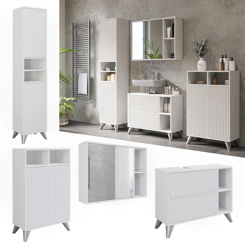 Vicco Set di mobili da bagno Bianco Set 4