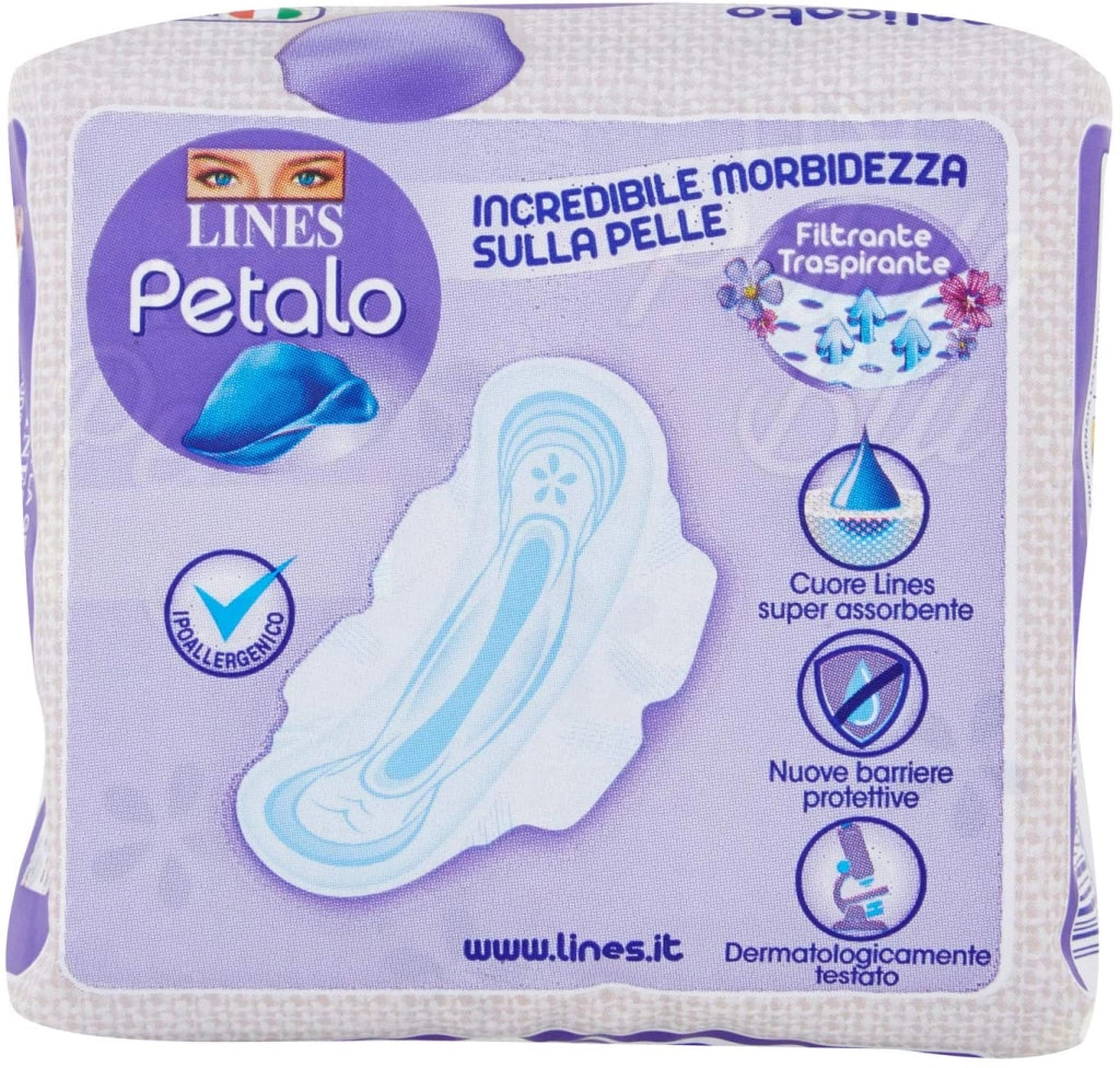 LINES PETALO BLU ASSORBENTI CON ALI ESSENZA FLOREALE 12PZ