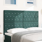 Testiera LED con strisce LED Verde Scuro 144 cm Velluto 3338363