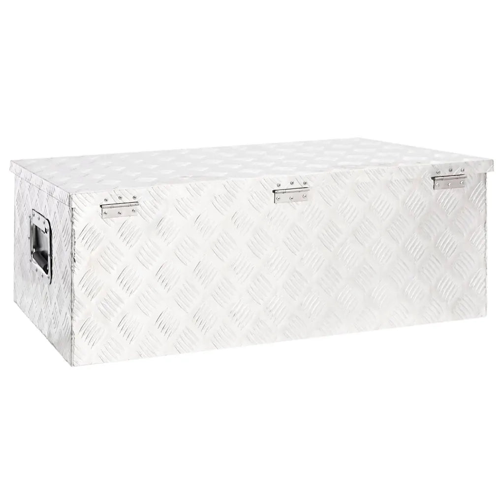 Contenitore Portaoggetti Argento 90x47x33,5 cm in Alluminio cod mxl 9190