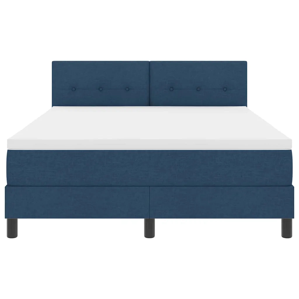Letto a molle con materasso con led Blu 140 x 190 cm Tessuto 3342211