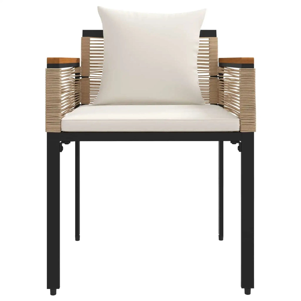 Set di Mobili da Esterno Beige e Bianco Crema polyrattan 42025228