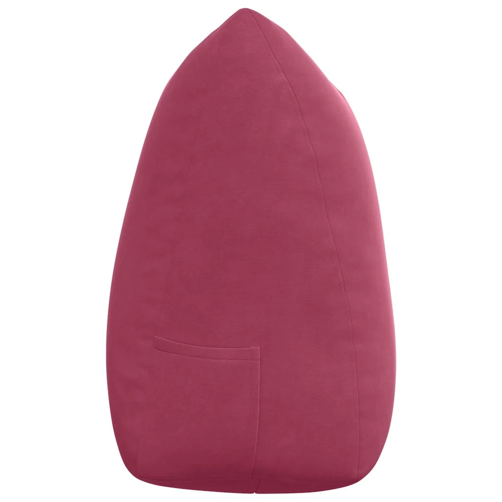 Cuscino per Schiena Rosso Vino 140 x 24 x 50 cm Velluto 42014521