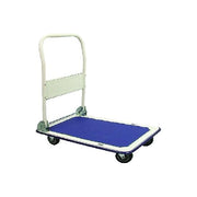 Alte 01753 Carrello Pianale Acciaio Portata 150 Kg Ruote Piene 100 mm 2 Fisse + 2 Girevoli Manico Pieghevole Dimensioni Pianale 48x73 cm Altezza 82 cm colore Nero