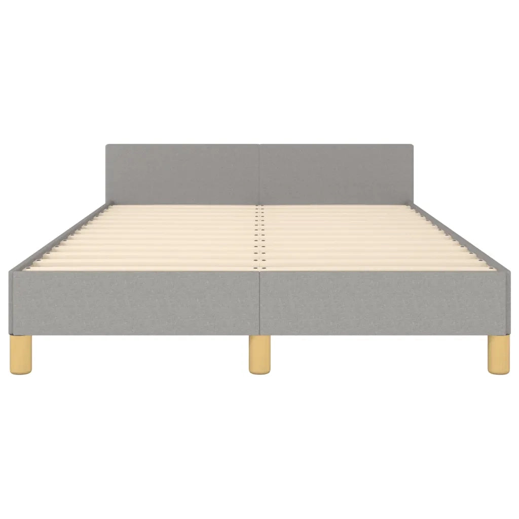 Letto matrimoniale | Letto per adulti | Giroletto senza Materasso Grigio Chiaro 120x190 cm in Tessuto