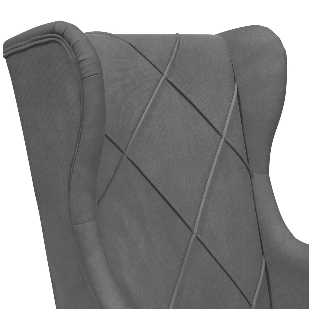 Poltrona | Sedia Relax Grigio Scuro Velluto