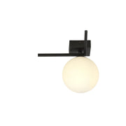 Plafoniera Emibig IMAGO 1xE14 nero/opalino metallo