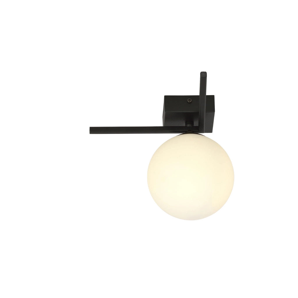 Plafoniera Emibig IMAGO 1xE14 nero/opalino metallo
