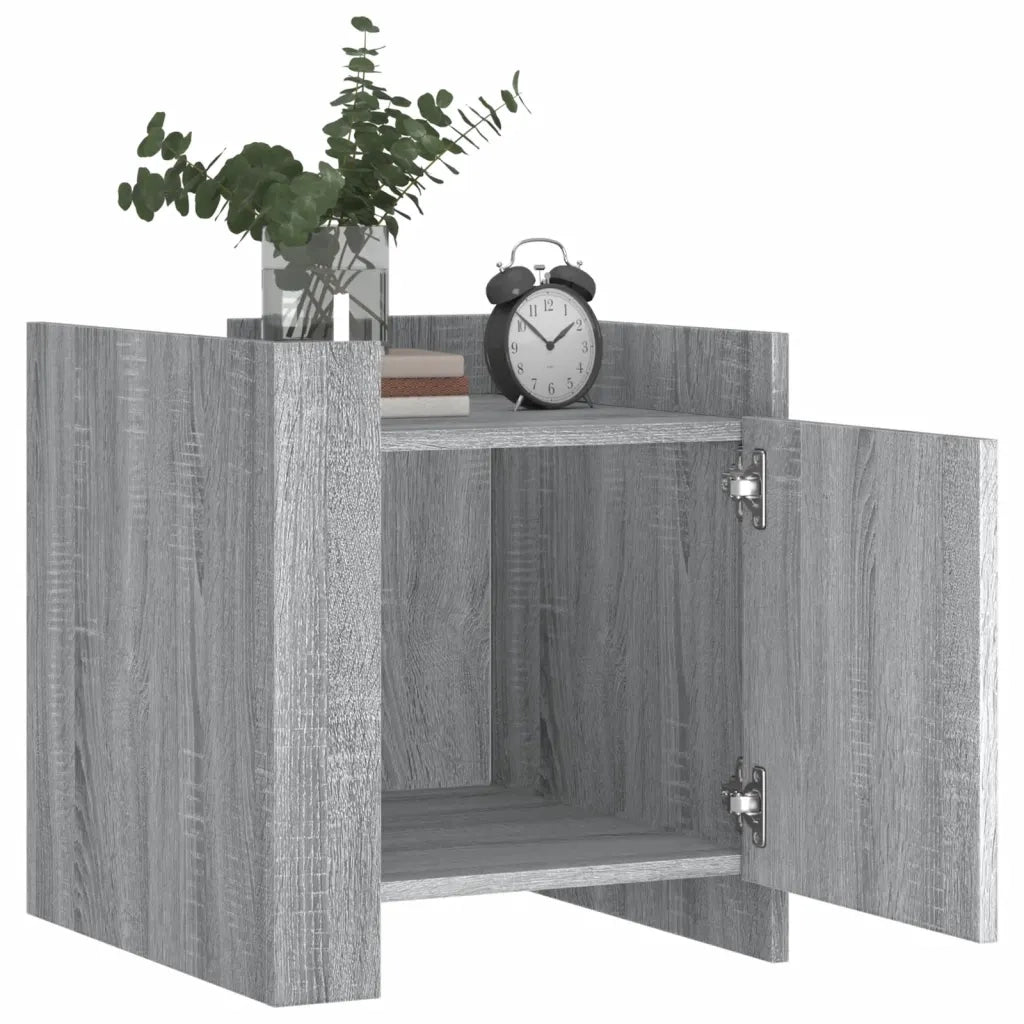 Comodino Grigio Sonoma 45x50x50 cm in Truciolato 848302