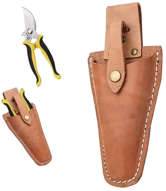 Scaletta per giardino - Holster in pelle - Supporto per attrezzi - Orecchione per cinghia - Pelle duratura - 1pz - Supporto per attrezzi