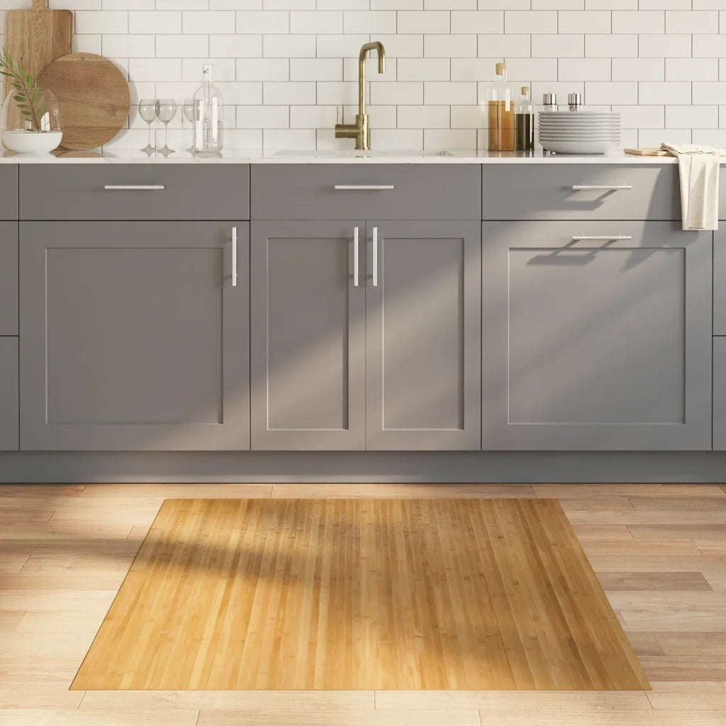 Tappeto del soggiorno | Tappeto Rettangolare Naturale 100x100 cm in Bamb¨´