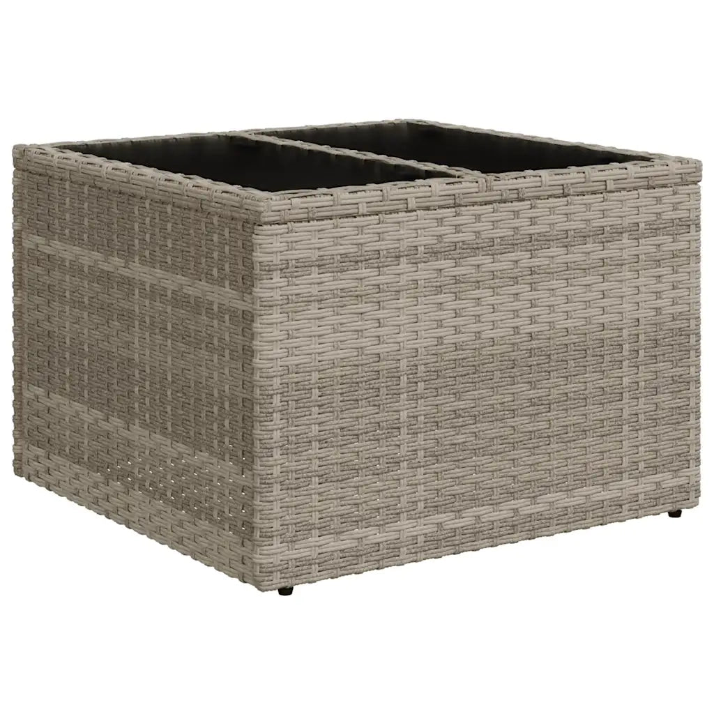 Set Divano da Giardino 5pz | Set Salotto da Giardino con Cuscini Grigio Chiaro Polyrattan