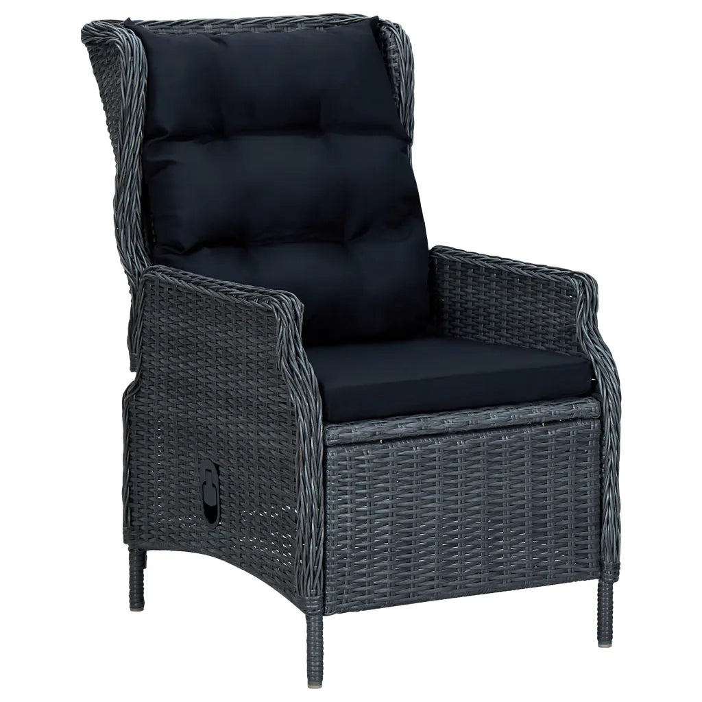 Set da Pranzo da Giardino 7 pz Grigio Scuro 3099640
