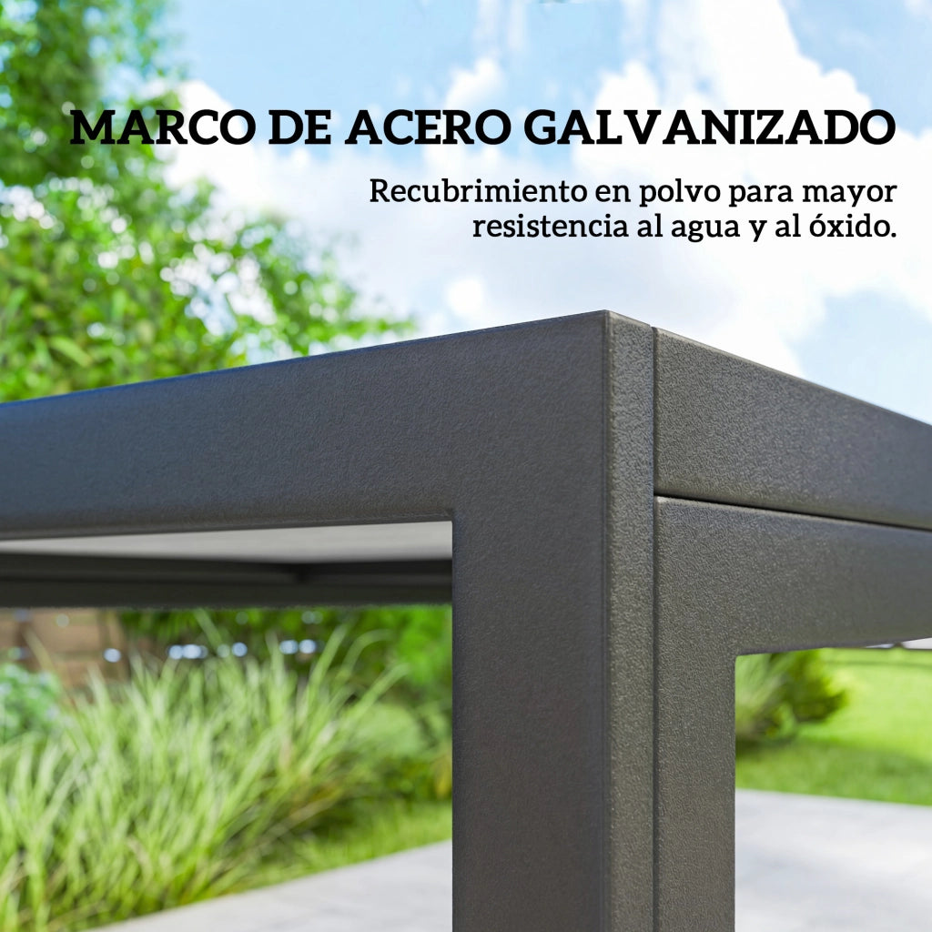 Set Tavolo e Sedie da Giardino ¨C Minimal ¨C Nero 6 Pezzi