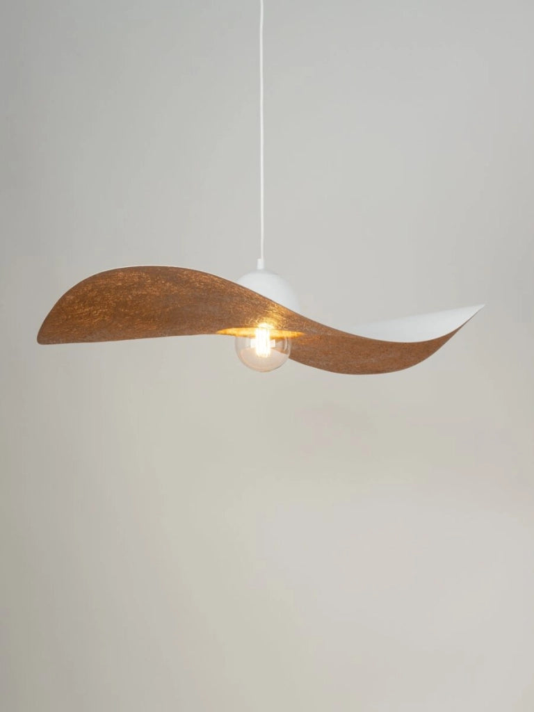 Lampada sospesa decorativa Kapello bianco/rame Ø76 E27 Sigma