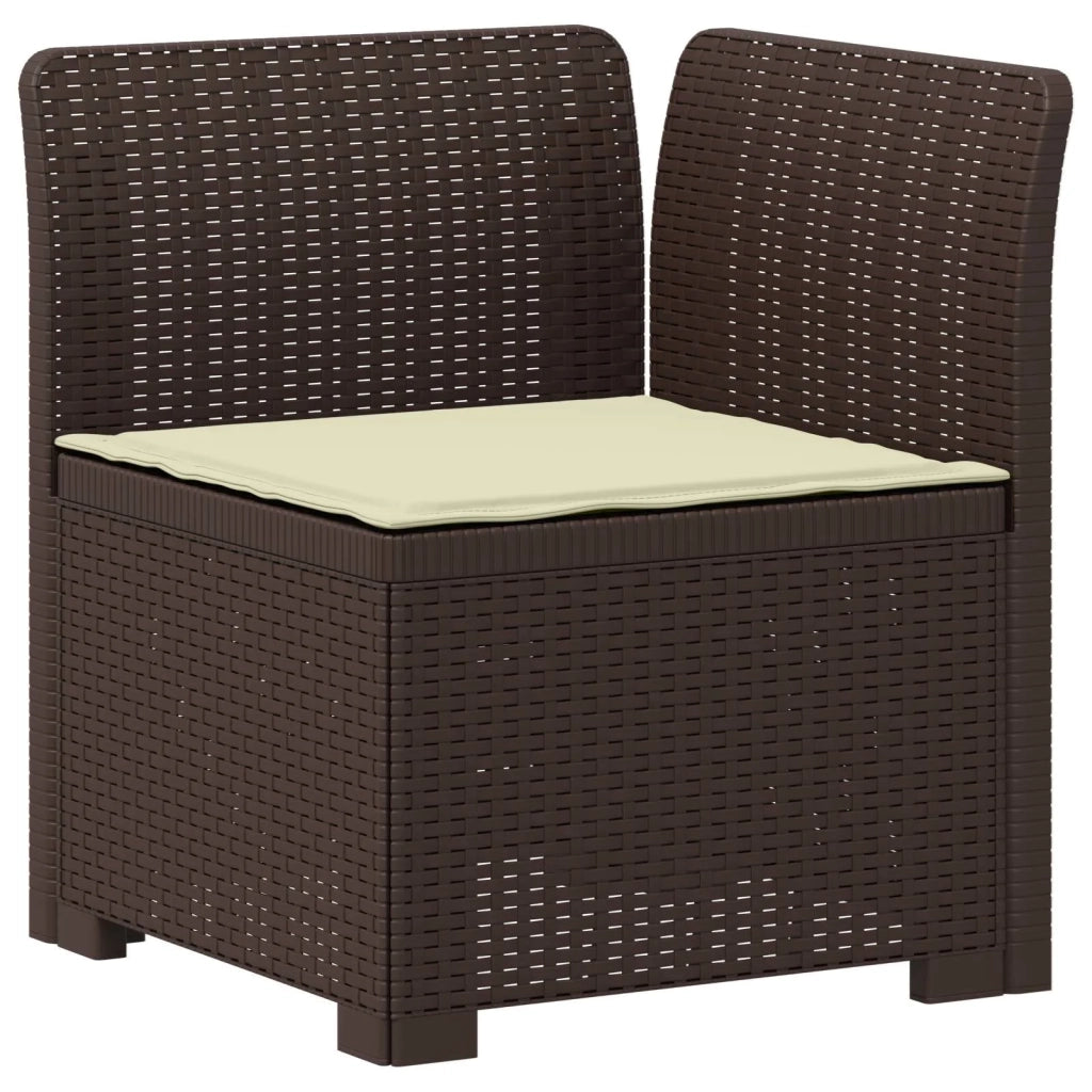 Divano da giardino 3 posti con cuscini in look rattan PP 3443822