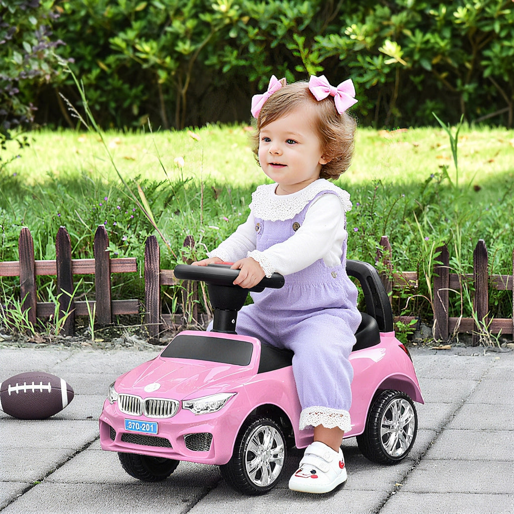 Macchina Cavalcabile per Bambini 18-36 Mesi ¨C Xylo ¨C Rosa con Luci Suoni e Volante