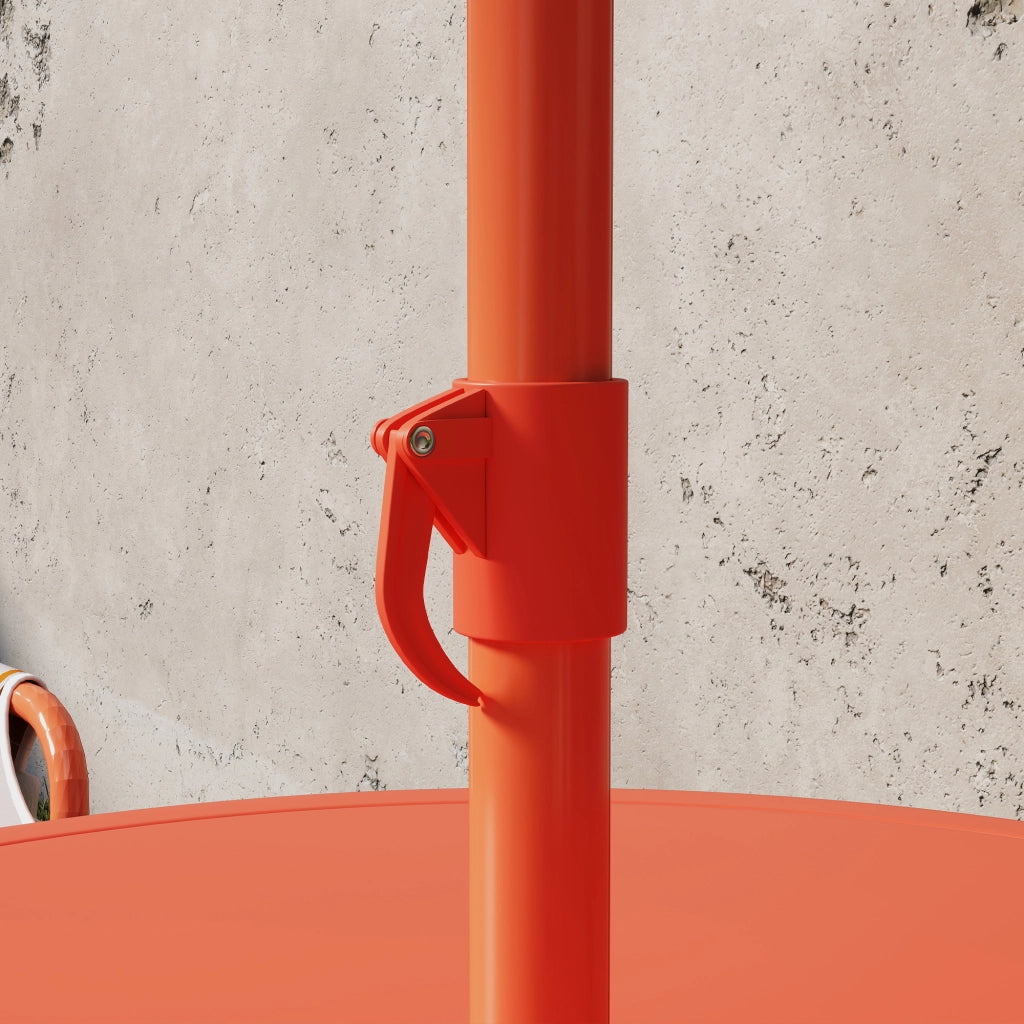 Set da giardino per bambini con tavolo e 2 sedie pieghevoli e ombrellone ¨C Minimal ¨C arancione, ? 100 cm, motivo animali