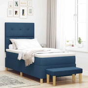 Letto a molle con materasso Blu 90 x 200 cm Tessuto 3344274