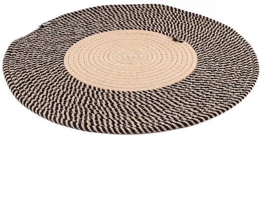 Tappeto in Juta Tessuto - Stile Scandinavo - Riscaldabile e Sostenibile - Circa 45 cm - Tappeto Retro - Adatto per la Sala da Pranzo