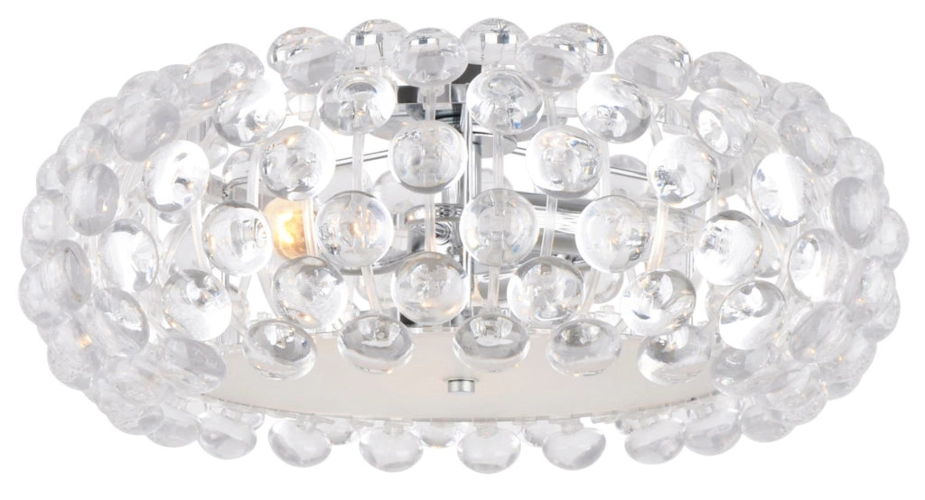 Plafoniera rotonda Therica cromata 3xE14 Reality 45cm