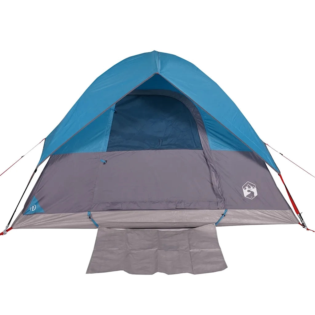 Tenda da Campeggio a Cupola per 4 Persone Blu Impermeabile 94700