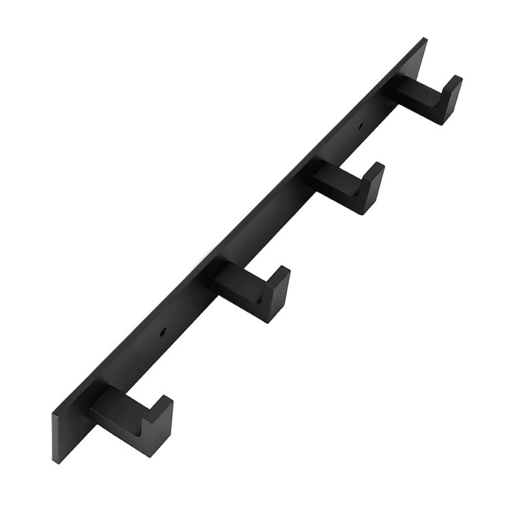 Appendiabiti da parete minimal a 4 ganci nero