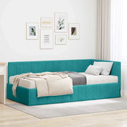 Struttura Letto Angolare con Materasso 2 pcs Turchese Velluto 3393876