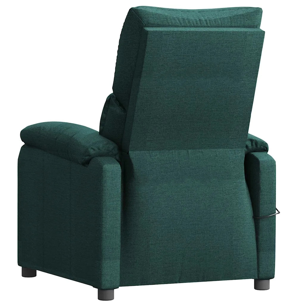 Poltrona Massaggiante Verde Scuro in Tessuto 342464