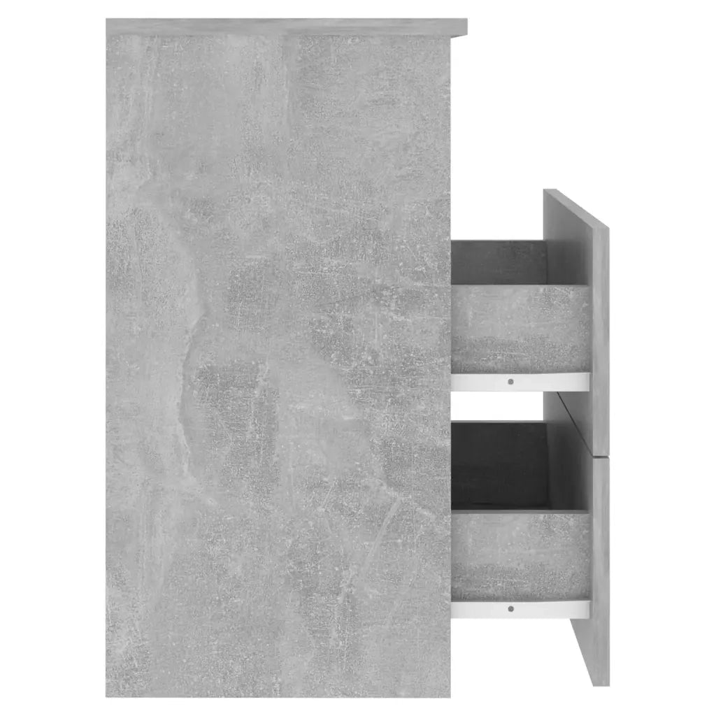 Comodini 2 pz-Set di 2 Tavolino da notte Grigio Cemento 50x32x60 cm