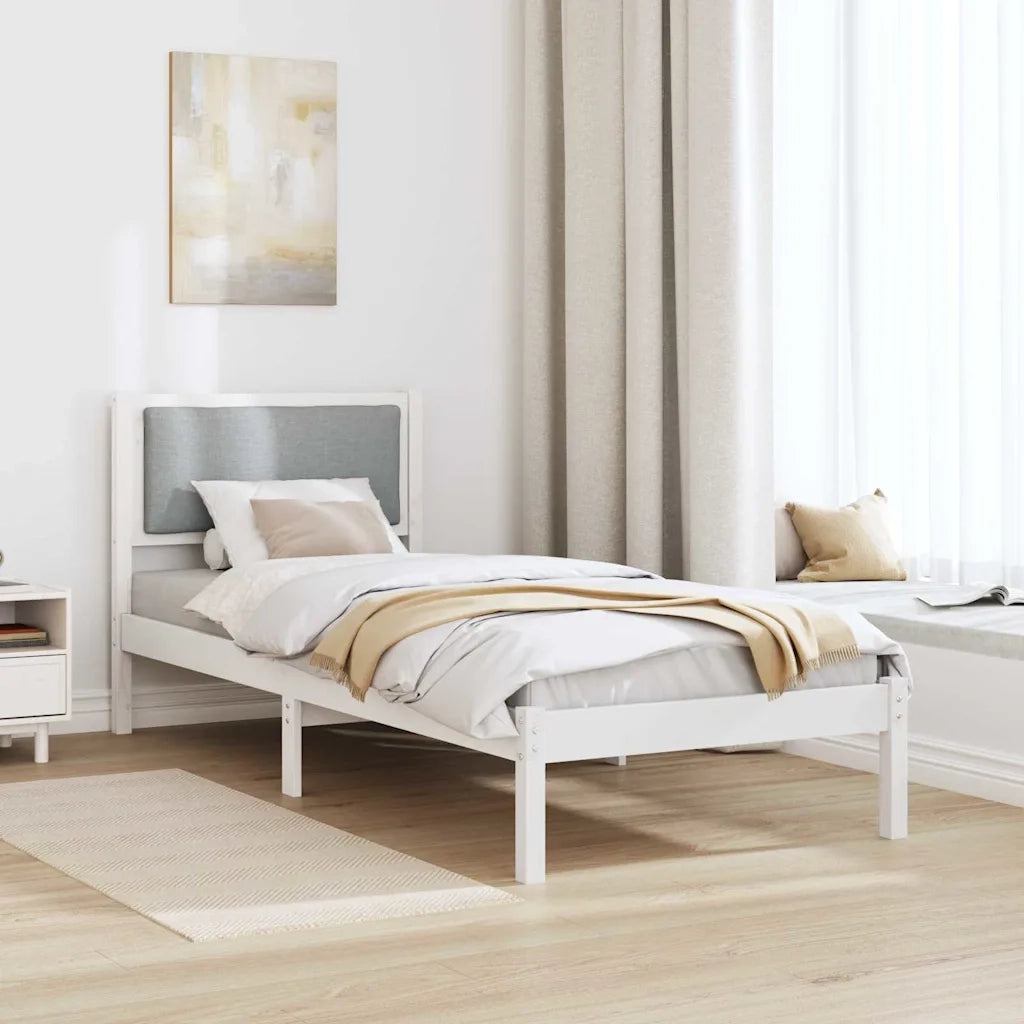 Struttura del letto-Giroletto Grigio chiaro 80 x 200 cm Pino massello 150645