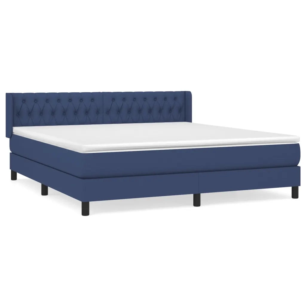 Giroletto a Molle con Materasso Blu 180x200 cm in Tessuto 3129975