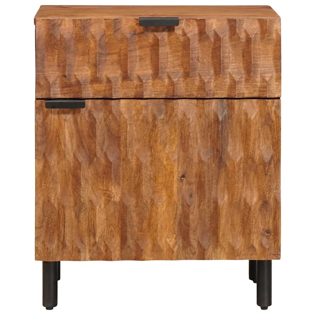 Comodino | Armadio da Notte | Mobiletto da notte con cassetto Marrone 50 x 33 x 60 cm