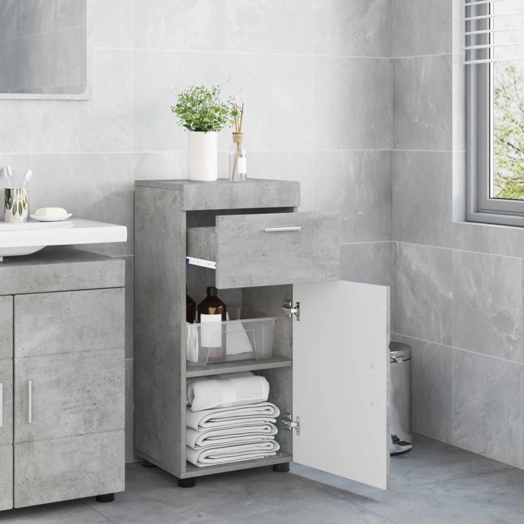 Set di Armadi da Bagno TULUM Grigio cemento 37 x 31,5 x 82 cm 880344