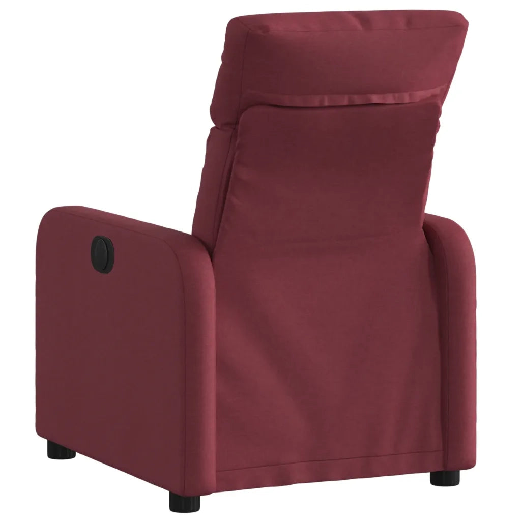 Poltrona | Sedia Relax Reclinabile in Tessuto Rosso Vino