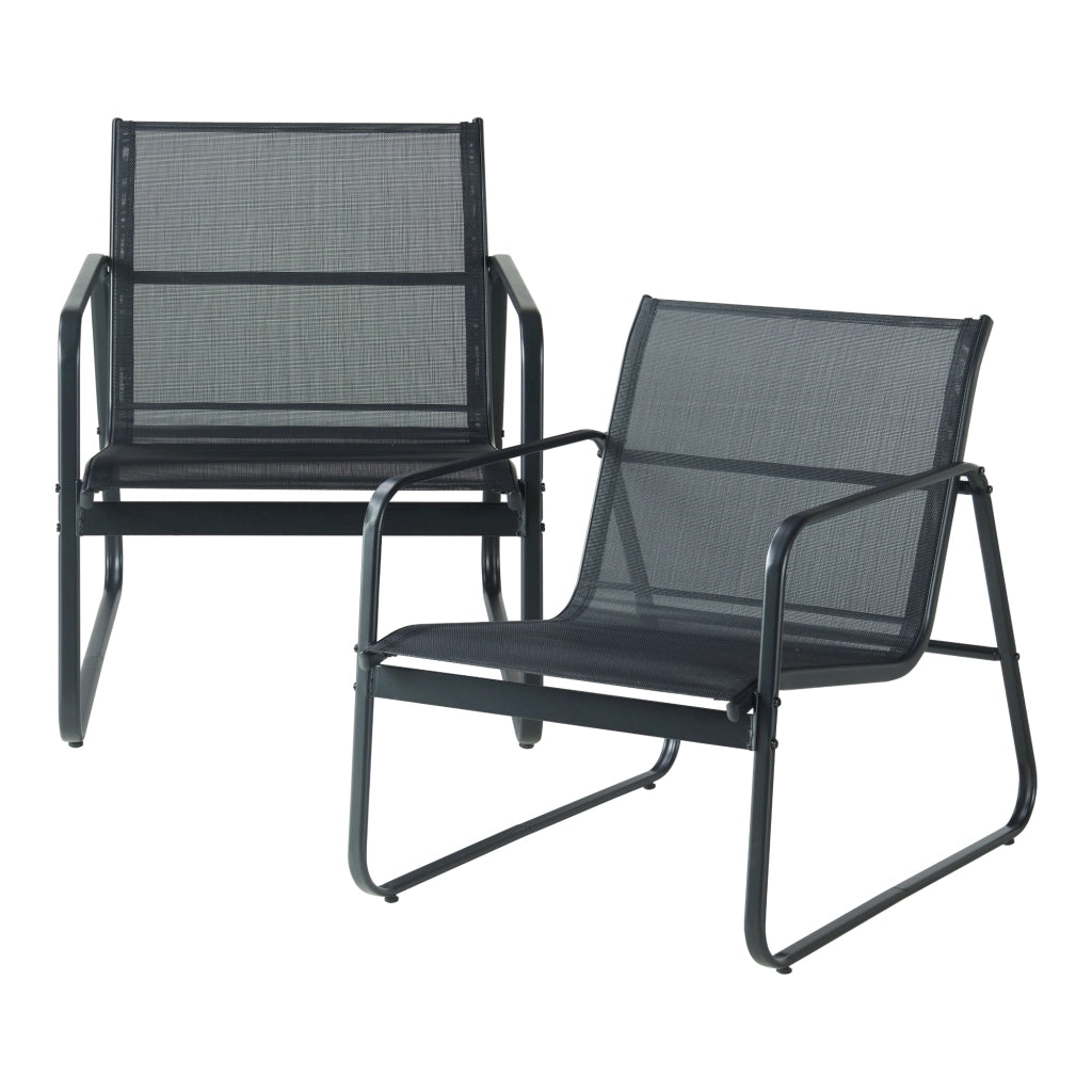 Set Salottino Anzi per Uso Esterno - Nero casa.pro